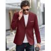 imageCOOFANDY Mens Causal Blazer Two Button Suit Jackets Lightweight Slim Fit Sports CoatsWine Red