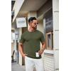 imageCOOFANDY Mens Knit TShirts Casual Crewneck Short Sleeve Shirts Summer Tops Basic Pullover TeesArmy Green