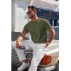 imageCOOFANDY Mens Knit TShirts Casual Crewneck Short Sleeve Shirts Summer Tops Basic Pullover TeesArmy Green