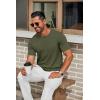 imageCOOFANDY Mens Knit TShirts Casual Crewneck Short Sleeve Shirts Summer Tops Basic Pullover TeesArmy Green