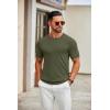 imageCOOFANDY Mens Knit TShirts Casual Crewneck Short Sleeve Shirts Summer Tops Basic Pullover TeesArmy Green