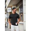 imageCOOFANDY Mens Knit TShirts Casual Crewneck Short Sleeve Shirts Summer Tops Basic Pullover TeesBlack