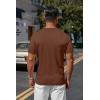imageCOOFANDY Mens Knit TShirts Casual Crewneck Short Sleeve Shirts Summer Tops Basic Pullover TeesBrown