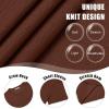 imageCOOFANDY Mens Knit TShirts Casual Crewneck Short Sleeve Shirts Summer Tops Basic Pullover TeesBrown
