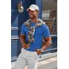 imageCOOFANDY Mens Knit TShirts Casual Crewneck Short Sleeve Shirts Summer Tops Basic Pullover TeesDenim Blue