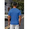 imageCOOFANDY Mens Knit TShirts Casual Crewneck Short Sleeve Shirts Summer Tops Basic Pullover TeesDenim Blue