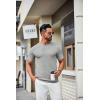 imageCOOFANDY Mens Knit TShirts Casual Crewneck Short Sleeve Shirts Summer Tops Basic Pullover TeesGrey