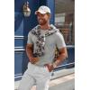 imageCOOFANDY Mens Knit TShirts Casual Crewneck Short Sleeve Shirts Summer Tops Basic Pullover TeesGrey