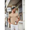 imageCOOFANDY Mens Knit TShirts Casual Crewneck Short Sleeve Shirts Summer Tops Basic Pullover TeesKhaki