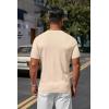 imageCOOFANDY Mens Knit TShirts Casual Crewneck Short Sleeve Shirts Summer Tops Basic Pullover TeesLight Khaki