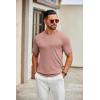 imageCOOFANDY Mens Knit TShirts Casual Crewneck Short Sleeve Shirts Summer Tops Basic Pullover TeesLight Pink