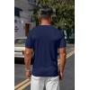 imageCOOFANDY Mens Knit TShirts Casual Crewneck Short Sleeve Shirts Summer Tops Basic Pullover TeesNavy Blue