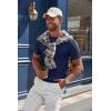 imageCOOFANDY Mens Knit TShirts Casual Crewneck Short Sleeve Shirts Summer Tops Basic Pullover TeesNavy Blue
