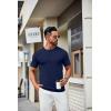 imageCOOFANDY Mens Knit TShirts Casual Crewneck Short Sleeve Shirts Summer Tops Basic Pullover TeesNavy Blue