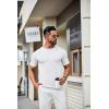 imageCOOFANDY Mens Knit TShirts Casual Crewneck Short Sleeve Shirts Summer Tops Basic Pullover TeesWhite