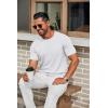 imageCOOFANDY Mens Knit TShirts Casual Crewneck Short Sleeve Shirts Summer Tops Basic Pullover TeesWhite
