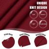 imageCOOFANDY Mens Knit TShirts Casual Crewneck Short Sleeve Shirts Summer Tops Basic Pullover TeesWine Red