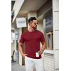 imageCOOFANDY Mens Knit TShirts Casual Crewneck Short Sleeve Shirts Summer Tops Basic Pullover TeesWine Red
