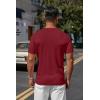 imageCOOFANDY Mens Knit TShirts Casual Crewneck Short Sleeve Shirts Summer Tops Basic Pullover TeesWine Red