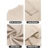 imageCOOFANDY Mens Mock Turtleneck Long Sleeve T Shirts Basic Casual Knitted Half Neck Thermal Lightweight Pullover SweaterCream