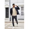 imageCOOFANDY Mens Mock Turtleneck Long Sleeve T Shirts Basic Casual Knitted Half Neck Thermal Lightweight Pullover SweaterCream