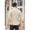 imageCOOFANDY Mens Mock Turtleneck Long Sleeve T Shirts Basic Casual Knitted Half Neck Thermal Lightweight Pullover SweaterCream