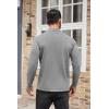 imageCOOFANDY Mens Mock Turtleneck Long Sleeve T Shirts Basic Casual Knitted Half Neck Thermal Lightweight Pullover SweaterLight Grey