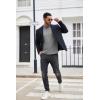 imageCOOFANDY Mens Mock Turtleneck Long Sleeve T Shirts Basic Casual Knitted Half Neck Thermal Lightweight Pullover SweaterLight Grey