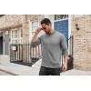 imageCOOFANDY Mens Mock Turtleneck Long Sleeve T Shirts Basic Casual Knitted Half Neck Thermal Lightweight Pullover SweaterLight Grey