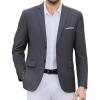 imageCOOFANDY Mens Causal Blazer Two Button Suit Jackets Lightweight Slim Fit Sports CoatsDark Gray