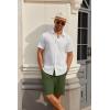imageCOOFANDY Mens 7 inch Casual Shorts Drawstring Waist Lightweight Quick Dry Summer Beach Board Shorts with PocketsArmy Green