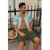 imageCOOFANDY Mens 7 inch Casual Shorts Drawstring Waist Lightweight Quick Dry Summer Beach Board Shorts with PocketsArmy Green