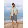 imageCOOFANDY Mens 7 inch Casual Shorts Drawstring Waist Lightweight Quick Dry Summer Beach Board Shorts with PocketsDark Grey