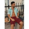 imageCOOFANDY Mens 7 inch Casual Shorts Drawstring Waist Lightweight Quick Dry Summer Beach Board Shorts with PocketsWine Red