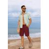 imageCOOFANDY Mens 7 inch Casual Shorts Drawstring Waist Lightweight Quick Dry Summer Beach Board Shorts with PocketsWine Red