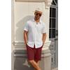 imageCOOFANDY Mens 7 inch Casual Shorts Drawstring Waist Lightweight Quick Dry Summer Beach Board Shorts with PocketsWine Red