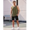 imageCOOFANDY Mens Athletic Running Tank Tops 3 Pack Sleeveless Workout Gym Shirts Muscle Tee Casual Beach T ShirtGreenGreyBlack