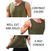 imageCOOFANDY Mens Athletic Running Tank Tops 3 Pack Sleeveless Workout Gym Shirts Muscle Tee Casual Beach T ShirtGreenGreyBlack