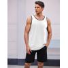 imageCOOFANDY Mens Athletic Running Tank Tops 3 Pack Sleeveless Workout Gym Shirts Muscle Tee Casual Beach T ShirtWhiteArmy GreenBlack