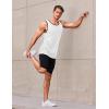 imageCOOFANDY Mens Athletic Running Tank Tops 3 Pack Sleeveless Workout Gym Shirts Muscle Tee Casual Beach T ShirtWhiteArmy GreenBlack