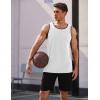 imageCOOFANDY Mens Athletic Running Tank Tops 3 Pack Sleeveless Workout Gym Shirts Muscle Tee Casual Beach T ShirtWhiteArmy GreenBlack