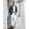imageCOOFANDY Mens Linen Casual Blazer Slim Fit Sport Coat Two Button Summer Suit Jacket Lightweight Business Sport JacketBlue