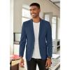 imageCOOFANDY Mens Linen Casual Blazer Slim Fit Sport Coat Two Button Summer Suit Jacket Lightweight Business Sport JacketBlue