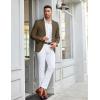 imageCOOFANDY Mens Linen Casual Blazer Slim Fit Sport Coat Two Button Summer Suit Jacket Lightweight Business Sport JacketBrown