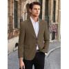 imageCOOFANDY Mens Linen Casual Blazer Slim Fit Sport Coat Two Button Summer Suit Jacket Lightweight Business Sport JacketBrown