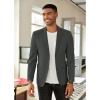 imageCOOFANDY Mens Linen Casual Blazer Slim Fit Sport Coat Two Button Summer Suit Jacket Lightweight Business Sport JacketDark Grey