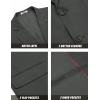 imageCOOFANDY Mens Linen Casual Blazer Slim Fit Sport Coat Two Button Summer Suit Jacket Lightweight Business Sport JacketDark Grey