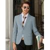 imageCOOFANDY Mens Linen Casual Blazer Slim Fit Sport Coat Two Button Summer Suit Jacket Lightweight Business Sport JacketDusty Blue