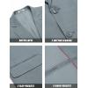 imageCOOFANDY Mens Linen Casual Blazer Slim Fit Sport Coat Two Button Summer Suit Jacket Lightweight Business Sport JacketDusty Blue