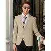 imageCOOFANDY Mens Linen Casual Blazer Slim Fit Sport Coat Two Button Summer Suit Jacket Lightweight Business Sport JacketKhaki